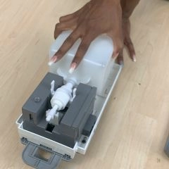 Hand Sanitizer Dispenser and Floor Stand - Touch Free Assembly2