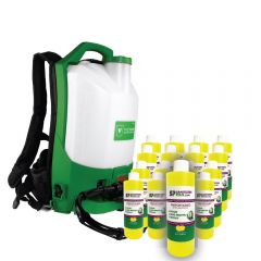 Victory Professional Cordless Electrostatic Backpack Sprayer w/ 16 Pack Quick Pour Disinfectant