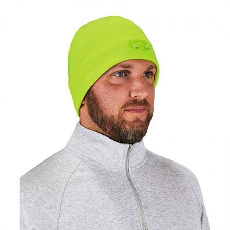 Armchem International Lime Beanie Cap with LED